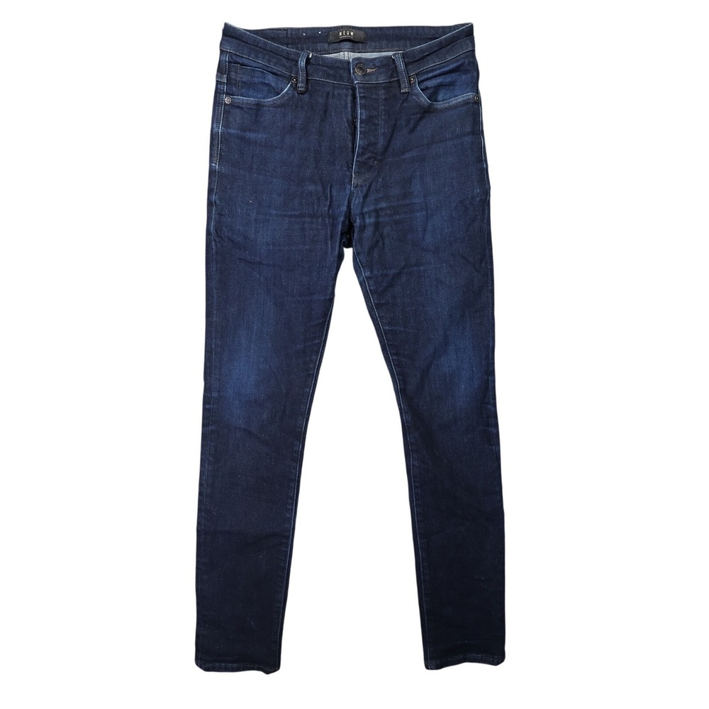 Neuw Lou Slim Mens 32x32 Dark Blue Excellent Slim Fit Button‎ Fly Jeans